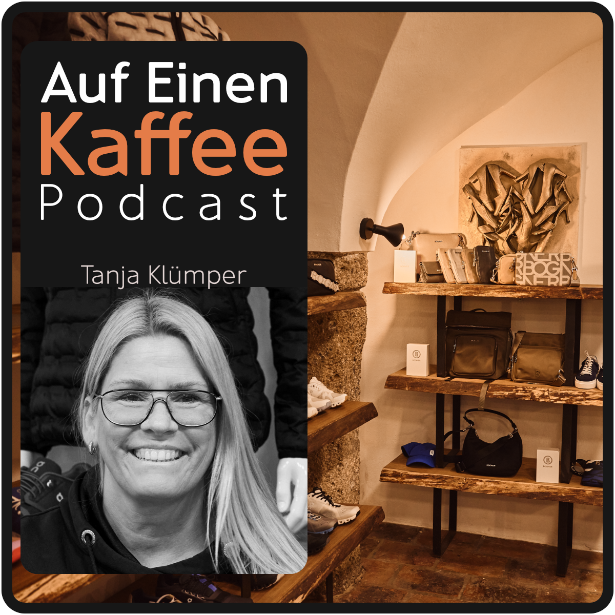 Cover Cafe006 - Tanja Klümper - Goldinni - AufEinenKaffee - Podcast - Mark1